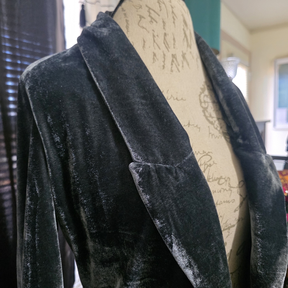 Scotch & Soda Maison Scotch Velvet Gray Women's Jacket Blazer Cardigan - Picture 2 of 7